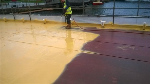 Concrete waterproofing to a new footbridge